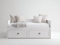 Sofás cama con 2 cajones 205x100x90 cm - Blanco - Diseño compacto con almacenaje