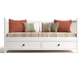 Sofás cama con 2 cajones 210x90x95 cm - Blanco multicolor - Diseño clásico de madera