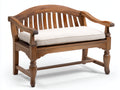 Bancos de jardín de madera 130x62x92 cm - Marrón natural - Asiento para 2 personas con diseño curvado