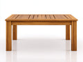 Mesas de jardín de madera 150 x 90 x 75 cm - marrón natural - tablero rectangular de listones